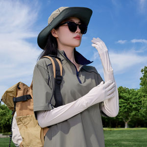 MiiOW | Cat Woman White 2025 New Ice Silk Sleeve Covers Loose Thin Sun Protection Ice Sleeve Women Cycling Arm Guard Sleeve Covers