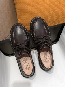 Fall New Arrival Japanese Style Soft Girl Retro College Style Small Leather Shoes for Women British Students Lace-up Shoes 41-43 Plus Size