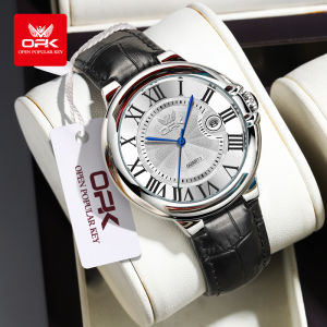 OPK Watch for Men Luxury belt Fashion quartz watches Mens Rome Business Student Sport waterproof glow-in-the-dark clock