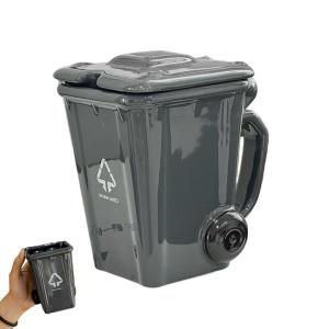 400ml Distinctive Trash Can Design Mug Trendy Office Coffee Mugs Creative Garbage Trash Can Shape Coffee Milk Cups