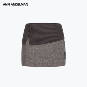 ANN ANDELMAN | Knit Panel Flip Waist Thick Half Skirt