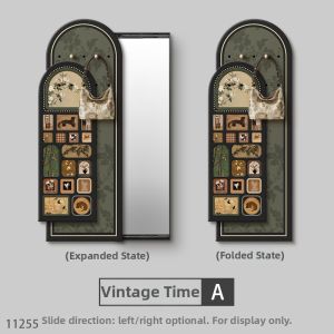 RUIBAHAO | Hidden Sliding Retro French Mirror