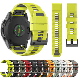 QuickFit 22mm 26mm Silicone 1:1 Strap For Garmin Fenix 8 E 7X 7 6 6XPro 5 5XPlus/Epix Pro Gen2 51mm 47mm 970 Bracelet Watchbands