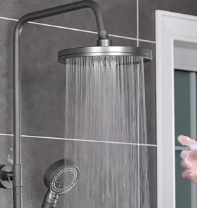 หัวฝักบัวอาบน้ำ (แบบเดี่ยวสำหรับบ้าน)–ทรงกลม ขนาด 23 ซม. มี 6 โหมดสเปรย์ แรงดันสูง 360 องศาในการปรับความเร็ว (ชุดอาบน้ำ)