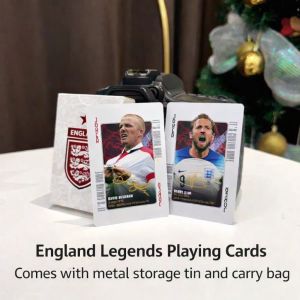 England Legends Playing Cards with metal storage tin and carry bag