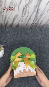 INDOPARCEL - Hampers Bulat Edisi Lebaran Hampers Tabung Tempat Penyimpan 1-3 Toples Kue Kering 500 gram Box Hampers Idul Fitri Box Toples Lebaran
