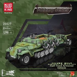Mould King | Military Tank Howitzer Tracked Armor Assembled Building Blocks