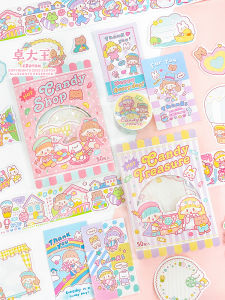 🇲🇾[Malaysia]卓大王Ready Stock Molinda Sweet Shop Stickers In Pack With Colorful DIY Hand Book Decoration Modern Coated Paper Sticker Sweet Series Sticker and Cute Writing Pad Scrapping Decor卓大王小小阿卓糖果屋胶带素材包封口贴手帐少女童话和纸整卷分装