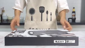 Nordic 6 pcs Kitchen Knife Set Peeler and Scissors+Chopping Board Diamond Blade