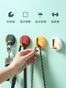 No-Drill Adhesive Hooks Strong Glue Hooks for Wall Bathroom Key No Trace Nail Sticker Clothes Storage Organizer Household