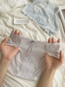 Quần Lót Nữ Ice Silk Triangle Hở Lưng Cạp Giữa Quần Lót Cotton Thoáng Khí Quần Lót Ngọt Ngào Cho Bé Gái Quần Lót Mùa Hè