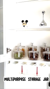 Airtight Food Storage Container with Bear Handle Design for Kitchen Canister