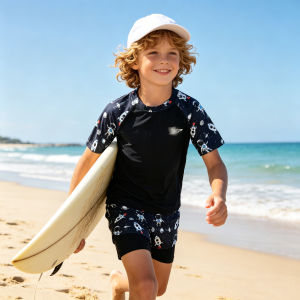 Elastic Nylon Quick-Dry Fashion Cartoon Boys Swimwear