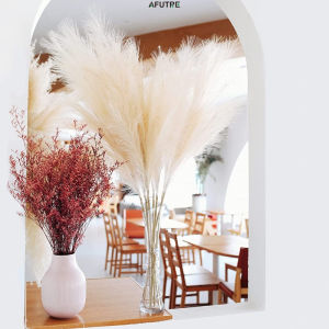 Afutre 110CM Artificial Pampas Grass Decor Pampas Grass Arrangement for Wedding Home Decor Fake Pompas Floral Large Branches Plants for Floor Vase Filler Home Boho Decoration