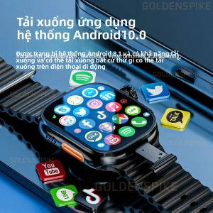 Đồng Hồ Thông Minh Android 4G Với Màn Hình Cong 180 °   Camera Xoay WiFi GPS Khe Cắm SIM Màn Hình AMOLED 2.26 Inch Dành Cho Nam Giới