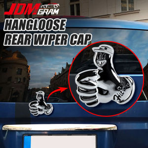 JDMGRAM Car Wiper Cap Cover HANGLOOSE Rear Wiper Knob Stainless Steel Waterproof Wiper Hat Protector Automotive Accessories