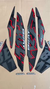 STRIPING STICKER Honda Beat Street 2024 2025 full hitam merah list motor standar Fullset