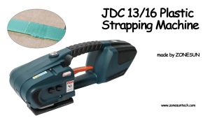 ZONESUN JDC 13mm-16mm PET PP Plastic Strapping Machine Tools Battery Powered 4.0A/12V battery Strap Machine With 2 batteries
