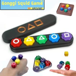 5pcs Gonggi Squid Tradition Game Kawaii Creative Kids Toys Grab Stones Game Hand-eye Coordination Training Tossing Game