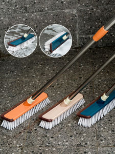 Bathroom Long Handle Hard Bristle Floor Brush Toilet Tile Cleaning Wall Brush Household Essential for Floor And Bathroom Cleaning