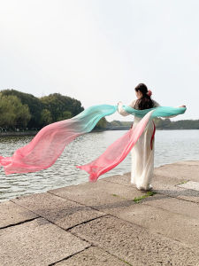 Gradual Hanfu Quần Áo Cổ Điển Dài 6m Quạt Lụa Cá Vàng Khiêu Vũ Phụ Kiện Khiêu Vũ Dunhuang Bay Chụp Ảnh Quần Áo Cổ Điển