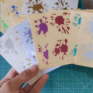 Cutting Stiker Splash Variasi Motor Mobil Sticker Tetesan Cat Nyala Visor Body Kaca Helm Laptop