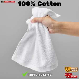 Hotel Quality 100% Cotton Face Towel 32x32cm Luxuriously Soft Hand Towel Highly Absorbent