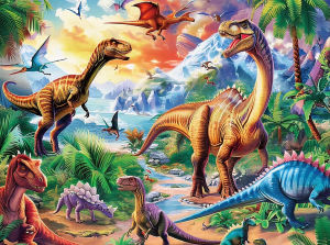 Dinosaur Landscape Puzzles Paper Jigsaw Puzzles 500/1000/1200/2000PCS Unique Educational Toys for Adults/Kids Birthday Gift