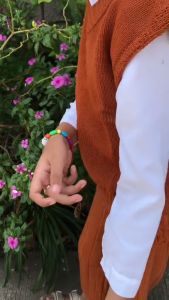 Cardigan Rajut Anak Perempuan Atasan Rompi Andin Kacing / Baju Rajut Anak Perempuan Terbaru Korean