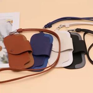 🔥พร้อมส่ง🔥แบบพกพาหนังแว่นตาแว่นตากันแดดกระเป๋า PU แว่นตาแว่นตากระเป๋า กระเป๋าใส่แว่นหนัง pu ห้อยคอ กระเป๋าใส่แว่นตาแฟชั่