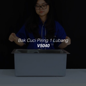 VONE Bak Cuci Piring Wastafel Dapur 1 Lubang Kitchen Sink Minimalis Avur Set Komplit V5040