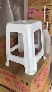 เก้าอี้พลาสติก 46cm ทานข้าว เก้าอี้ทานข้าว ทรงสูง แข็งแรง คุณภาพดี ความสูง