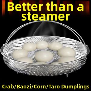 Multifunctional Kitchen Steam Basket Stainless Steel