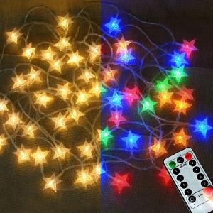 Star Fairy Lights USB Plug Powered 11 Modes Warm White Color Changing LED Star String Lights for Wedding Christmas Birthday Halloween Mother Day