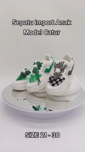 Sepatu Anak Laki Laki / Perempuan Import Model Catur Kotak-Kotak Styl Korea Import