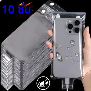 1-10 ชิ้นกระเป๋าโทรศัพท์กันน้ํารถจักรยานยนต์เคสโทรศัพท์หน้าจอสัมผัส Heavy Duty กันฝนกระเป๋าสําหรับขี่จักรยานพร้อมพอร์ตชาร์จ Access