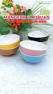 Mangkok Ramen Solid Two Tone 2 Warna Keramik 6 Inch