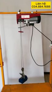 Máy tời điện 220v máy tời treo PA900 cáp 20m motor 100% dây đồng