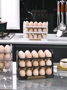 🔥SG HOT Eggs Container Kitchen Refrigerator Eggs Storage Box 30 Eggs Holder Transparent Fresh Box 鸡蛋盒