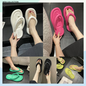 Lishops รองเท้าแตะหูหนีบ ไม่มีลวดลายเรียบๆไม่หวือหวา สุภาพแมทช์ทุกการแต่งตัว