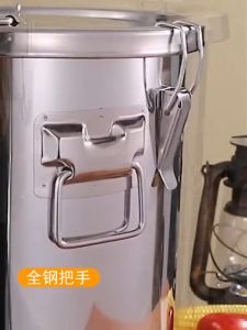 304 metal stainless steel airtight food container rice storage container Storage of soup pot insulation bucket