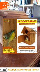 GLODOK PARKIT MODEL RUMAH sarang ternak sarang bertelur burung kenari