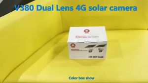 กล้องพลังงานแสงอาทิตย์ เลนส์คู่4G ซิมการ์ด กล้องวงจรปิด IP 4K 8MP HD กล้องเฝ้าระวังการเคลื่อนไหวของมนุษย์ PIR กลางแจ้งกันน้ำ IP66