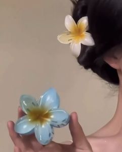 Flower Hair Clip Summer Beach Hairpin Non-slip Barrettes Accessories Holiday Hawaiian Colorful Hair Clamps