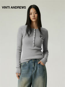 Henley Collar Slim Waist T-Shirt Lenzing Tencel