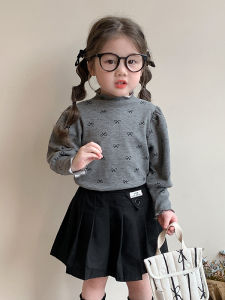Girls Fleece Lined Base Layer Shirt Autumn Winter Half High Collar Inner Wear Velvet One Piece Top for Babies Children