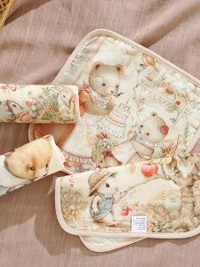 Pure Cotton Muslin Square Scarf Baby Saliva Towel Children Cartoon Six Layers 25*25 Soft Comfortable Breathable for Newborn