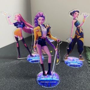 K-POP: Demon Hunters อะนิเมะอะคริลิคตั้งโต๊ะรูมิ โซอี้ มิระตกแต่งโต๊ะแฟนของขวัญอุปกรณ์เสริม