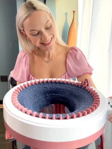 48 Needles Knitting Machine Smart Weaving Loom Knitting Board Manual Rotating Double Loom Weaving Loom Machine Kit for Beginners