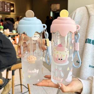 BAIXITANG | Cute Cartoon Student Summer Durable Portable Plastic Cup
